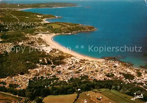 AK / Ansichtskarte Vieux Bourg Camping et la plage Cote de Penthievre vue aerienne Vieux Bourg