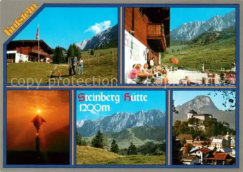 AK / Ansichtskarte Kufstein_Tirol Steinberghuette Terrasse Stimmungsbild Panorama Schloss Kufstein_Tirol