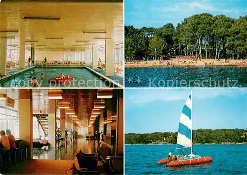 AK / Ansichtskarte Mali_Losinj Hotel Bellevue Hallenbad Foyer Bar Strand Boot Mali Losinj