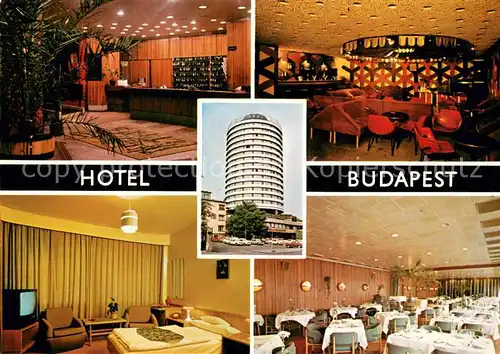 AK / Ansichtskarte Budapest Hotel Budapest Foyer Bar Speisesaal Gastzimmer Budapest