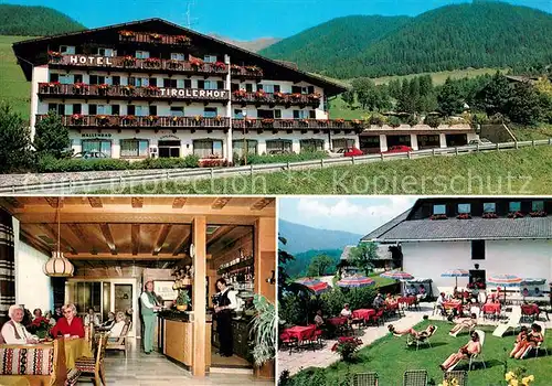 AK / Ansichtskarte Terenten_Vintl_Suedtirol Hotel Pensione Tirolerhof Gastraum Liegewiese Terenten_Vintl_Suedtirol