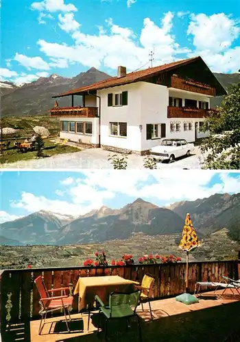 AK / Ansichtskarte Schenna_Meran Pension Innerhofer Balkon Schenna Meran