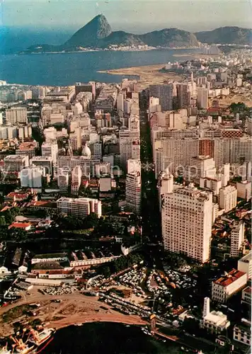 AK / Ansichtskarte Rio_de_Janeiro Rio Branco Avenue and Sugar Loaf Fliegeraufnahme Rio_de_Janeiro