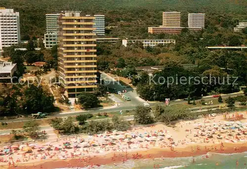 AK / Ansichtskarte Zlatni_Piassatzi Fliegeraufnahme Strand Hotels Zlatni_Piassatzi