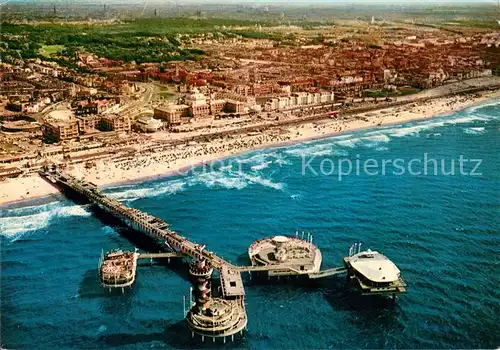 AK / Ansichtskarte Scheveningen Fliegeraufnahme mit Seebruecke Scheveningen