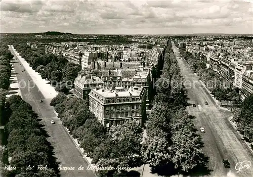 AK / Ansichtskarte Paris Foch and Great Army Avenue Air view Paris