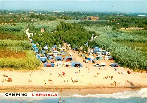 AK / Ansichtskarte Cambrils Camping LArdiaca Fliegeraufnahme Cambrils