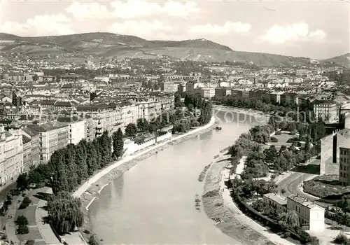 AK / Ansichtskarte Kahlenberg_Wien mit Leopoldsberg und Donaukanal Kahlenberg_Wien