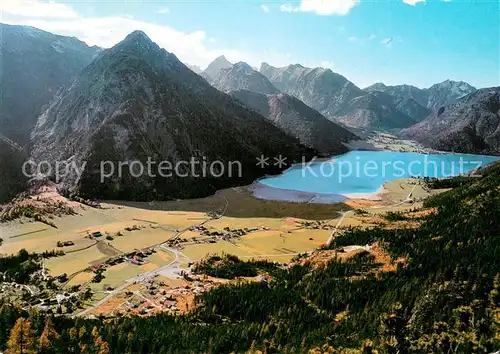 AK / Ansichtskarte Maurach_Achensee Fliegeraufnahme mit Pertisau Baerenkopf und Karwendel Maurach Achensee