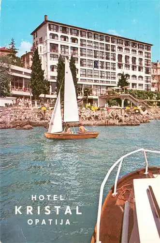AK / Ansichtskarte Opatija_Istrien Hotel Kristal Ansicht vom Boot aus Opatija_Istrien