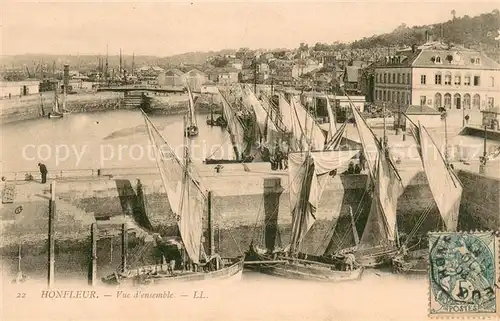 AK / Ansichtskarte Honfleur Vue d ensemble Honfleur