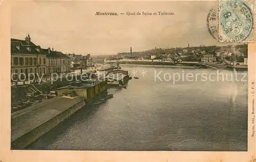AK / Ansichtskarte Montereau_Loiret Quai de Seine et Tuileries Montereau Loiret