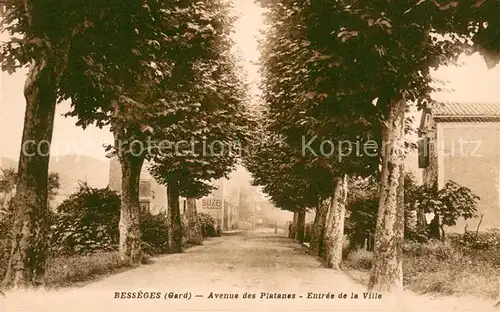 AK / Ansichtskarte Besseges Avenue des Piatanes Entree de la Ville Besseges