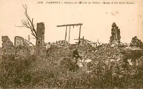 AK / Ansichtskarte Fampoux Ruines de lEcole des Filles  Fampoux