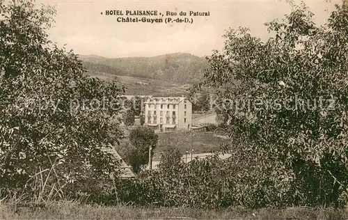 AK / Ansichtskarte Chatel Guyon Hotel Plaisance Rue Patural Chatel Guyon