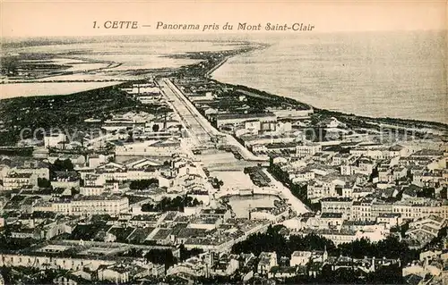 AK / Ansichtskarte Cette_Sete Panorama pris du Mont Saint Clair 