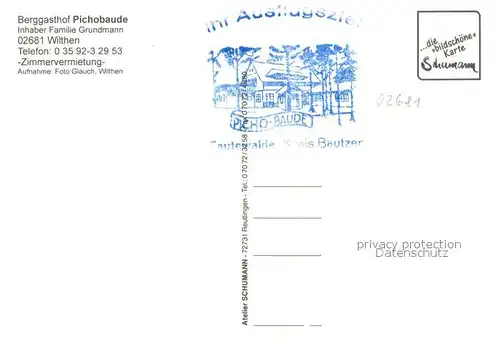 AK / Ansichtskarte Wilthen Berggasthof Pichobaude Gartenterrasse Wilthen