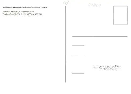 AK / Ansichtskarte Heidenau_Sachsen Johanniter Krankenhaus Dohna Heidenau GmbH Heidenau Sachsen