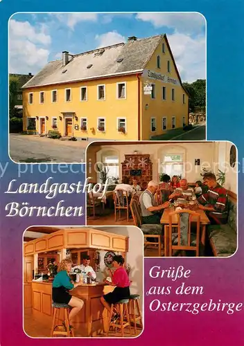 AK / Ansichtskarte Boernchen_Glashuette_Sachsen Landgasthof Pension Boernchen_Glashuette