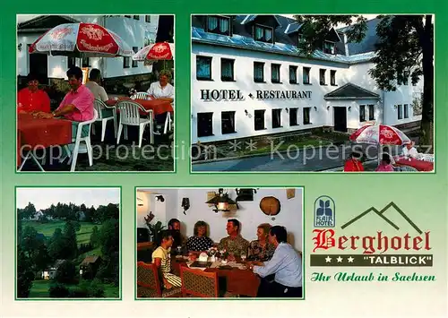 AK / Ansichtskarte Holzhau_Rechenberg Bienenmuehle_Erzgebirge Berghotel Talblick Restaurant Biergarten 