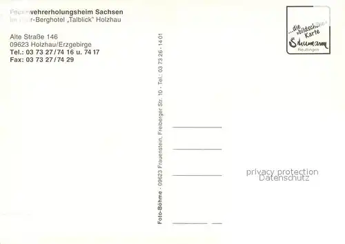 AK / Ansichtskarte Holzhau_Rechenberg Bienenmuehle_Erzgebirge Berghotel Talblick Restaurant Terrasse Wappen Feuerwehrerholungsheim Sachsen 