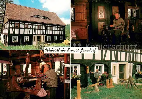 AK / Ansichtskarte Jonsdorf Weberstube Handwerk Fachwerkhaus Jonsdorf