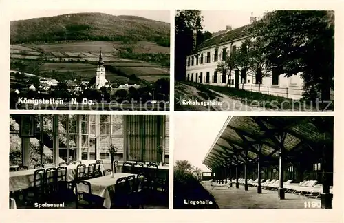 AK / Ansichtskarte Koenigstetten Erholungsheim Speisesaal Liegehalle Koenigstetten