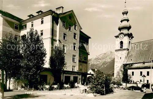 AK / Ansichtskarte Grossgmain Restaurant Cafe Kirche Grossgmain
