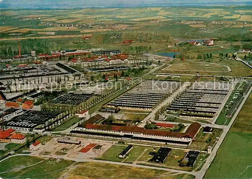 AK / Ansichtskarte Dachau Ehem Konzentrationslager Fliegeraufnahme Dachau