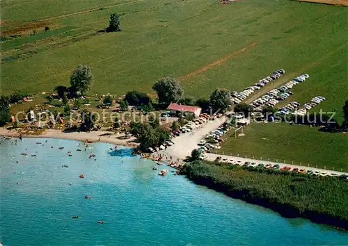 AK / Ansichtskarte Moos_Bodensee Strandbad mit Sportanlagen Fliegeraufnahme Moos Bodensee