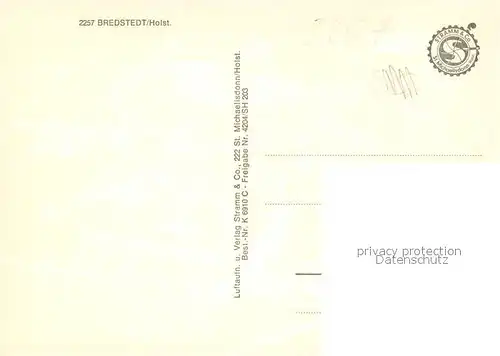 AK / Ansichtskarte Bredstedt Fliegeraufnahme Bredstedt