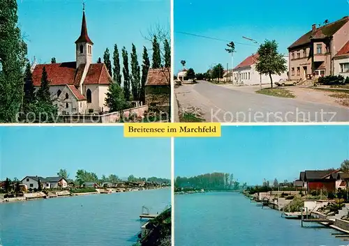 AK / Ansichtskarte Breitensee Kirche Strassenpartie Seepartien Breitensee