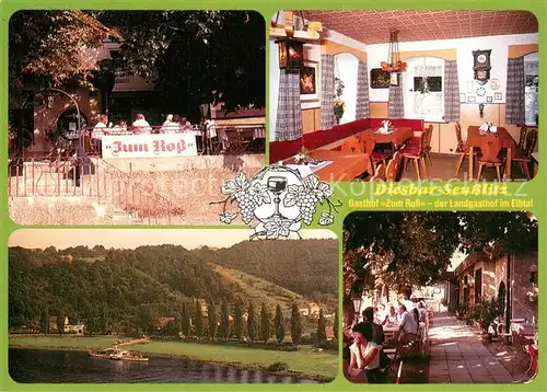 AK / Ansichtskarte Diesbar Seusslitz Gasthof Zum Ross Landgasthof im Elbtal Diesbar Seusslitz