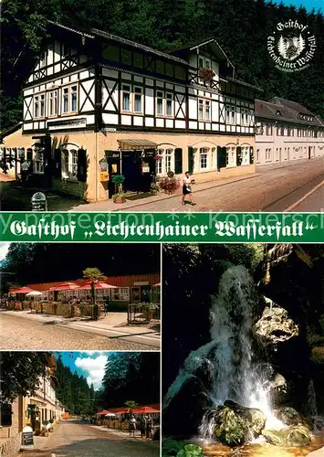 AK / Ansichtskarte Lichtenhain_Sebnitz Gasthof Lichtenhainer Wasserfall Lichtenhain Sebnitz