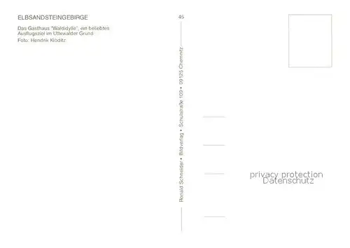 AK / Ansichtskarte Uttewalder_Grund Gasthaus Waldidylle Ausflugsziel im Elbsandsteingebirge Uttewalder Grund