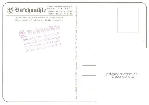 AK / Ansichtskarte Niederau_Meissen Hotel Restaurant Buschmuehle Hochzeitsfeiern 