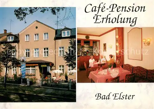 AK / Ansichtskarte Bad_Elster Cafe Pension Erholung Gastraum Bad_Elster