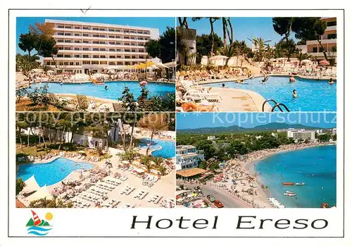 AK / Ansichtskarte Ibiza_Islas_Baleares Hotel Ereso Swimming Pool Strand Ibiza_Islas_Baleares