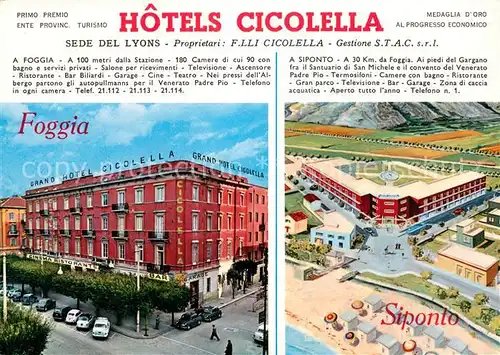 AK / Ansichtskarte Foggia Grand Hotel Cicolella Siponto Fliegeraufnahme Foggia