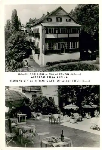 AK / Ansichtskarte Klobenstein_Ritten Gasthof Alpenrose Terrasse Klobenstein_Ritten