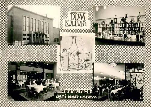 AK / Ansichtskarte Usti_nad_Labem Dum Kultury Restaurace Usti_nad_Labem