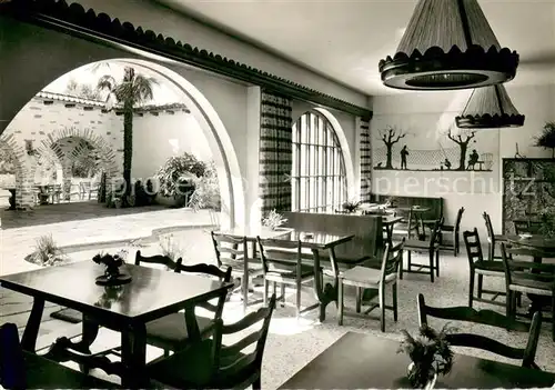 AK / Ansichtskarte Ascona_Lago_Maggiore Hotel Arcadia Gastraum Ascona_Lago_Maggiore