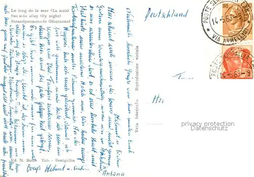 AK / Ansichtskarte Senigallia Lungomare notturno Senigallia