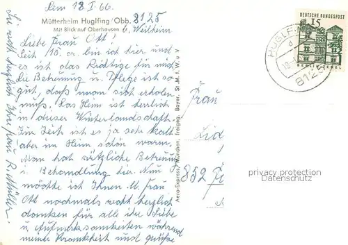 AK / Ansichtskarte Huglfing Muetterheim Huglfing Fliegeraufnahme Huglfing