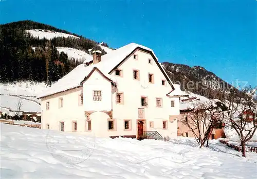 AK / Ansichtskarte Ahrntal_Suedtirol Pension Bergrichter Hof am Skigebiet Klausberg Steinhaus Winterlandschaft Ahrntal Suedtirol