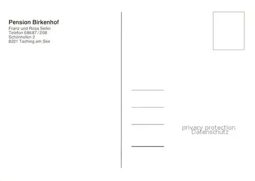 AK / Ansichtskarte Taching_See Pension Birkenhof Taching See