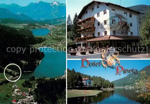 AK / Ansichtskarte Altopiano_di_Pine Hotel Pineta Lago delle Piazze Alpi veduta aerea 