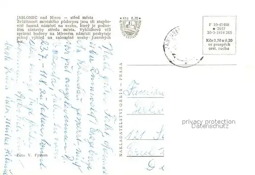 AK / Ansichtskarte Jablonec_nad_Nisou Stred mesta Motiv im Stadtzentrum Jablonec_nad_Nisou