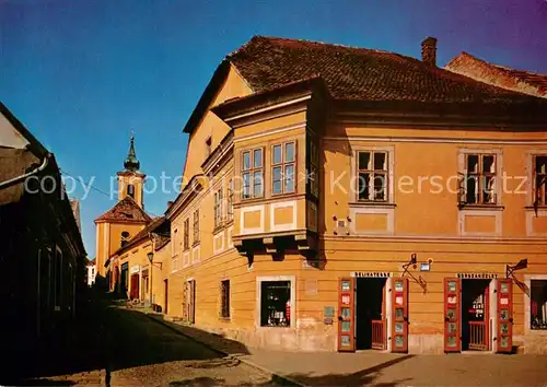 AK / Ansichtskarte Szentendre Goeroeg utca Motiv Innenstadt mit Kirche Szentendre