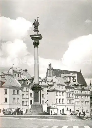 AK / Ansichtskarte Warszawa Column of Sigismond III Sigismundssaeule Denkmal Warszawa